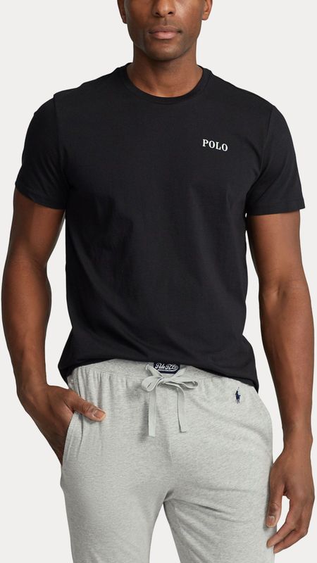 Polo Ralph Lauren - 714931650006 - Nachthemd - Zwart - Katoen, Korte Mouwen, Duurzaam
