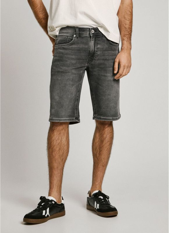 Pepe Jeans - SLIM GYMDIGO SHORT - Korte Broek - Grijs - Denim