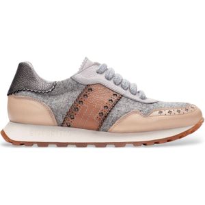 Hispanitasvoor vrouwen. CHI243623 Stalen veelkleurige leren schoenen (40), Leer, Plat, Veters, Casual