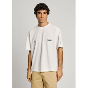 Pepe Jeansvoor mannen. PM509793 Colville T-shirt wit (L), Casual, Katoen, Korte mouwen