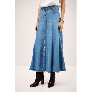 BA&SHvoor vrouwen. 1H25LADD Laddie rok blauw (34), Casual, Katoen