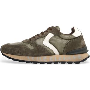 Voile blanchevoor mannen. 2018750 Leren sneakers Parijs groen (42), Leer, Plat, Veters, Casual