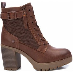 Refreshvoor vrouwen. 171232 Enkellaarsjes met gesp -Hoogte hak 8cm- bruin (41), 5 tot 8 cm, Ritssluiting, Casual