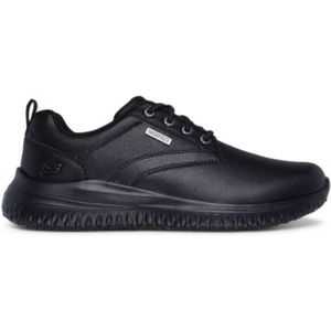 Skechersvoor mannen. 210661 Leren schoenen Delson 3.0 Glavine bruin (44), Leer, Plat, Veters, Casual