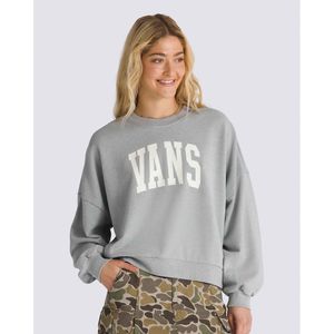 Vansvoor vrouwen. VN000HCC02F1 Stadion Los Crew Sweatshirt Grijs (S), Casual, Sportief, Katoen, Polyester