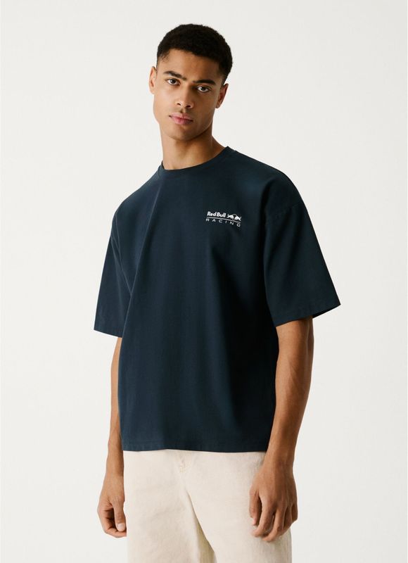 Pepe Jeans - RM500014 Redbull Team - T-shirt - Marineblauw - Katoen - Korte Mouwen