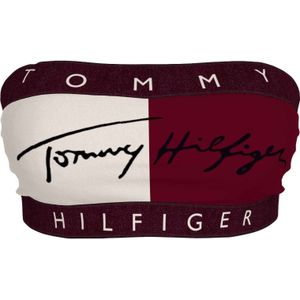 Tommy Hilfigervoor vrouwen. UW0UW05608 Bandeau bh Logo wit, rood (S), Homewear, Biologisch katoen, Duurzaam