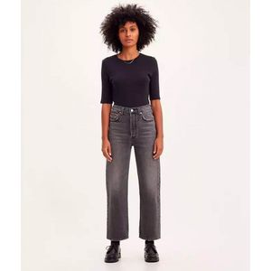 Levi'svoor vrouwen. 72693-0132 Ribcage rechte enkel jeans zwart (31/27), Casual, Katoen, Duurzaam