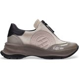 Hispanitas - HI233094 - Leren Sportschoenen - Taupe - Ritssluiting - Casual
