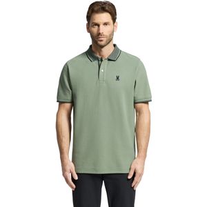 Psycho Bunnyvoor mannen. B6K507F200 Groen poloshirt met korte mouwen (S), Casual, Katoen