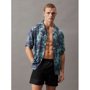 Calvin Kleinvoor mannen. KM0KM00962 Resort Overhemd-Print groen (S), Blauw, Casual, Viscose, Korte mouwen