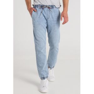 Six Valvesvoor mannen. 500381489 Denim broek gebreide stof blauw binnenkant (S), Casual, Katoen