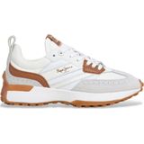 Pepe Jeans - PLS600017 Lucky Class - Leren Sneakers - Wit - Casual