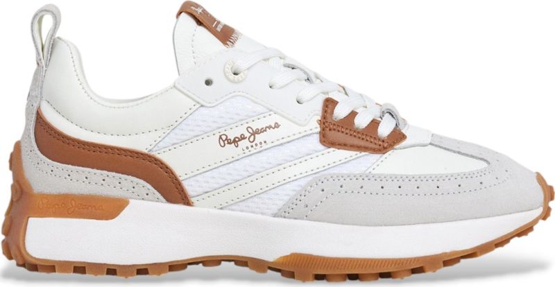 Pepe Jeans - PLS600017 Lucky Class - Leren Sneakers - Wit - Casual