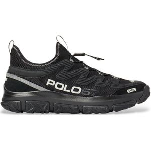 Polo Ralph Lauren - Adventure 300LT - Leren Schoenen - Zwart - Plat - Veters - Casual