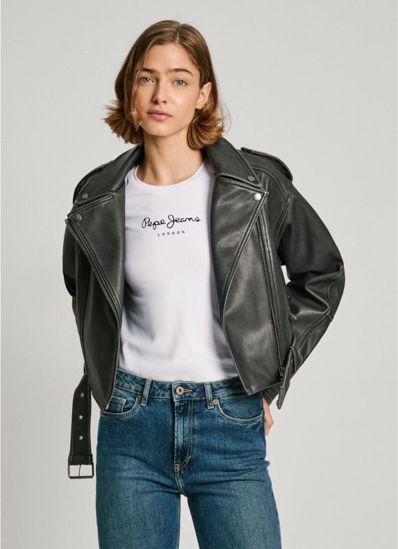 Pepe Jeans - PL402422 - Bikerjack - Zwart - Polyester