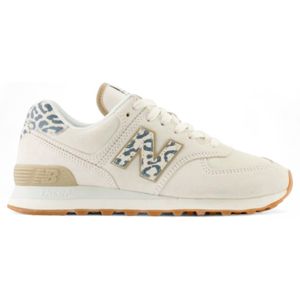 New Balancevoor vrouwen/meisjes. WL574V2 Leren sportschoenen 574 wit (37), Plat, Veters, Casual, kinderkleding