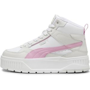 Pumavoor vrouwen. 39746304 Karmen II Idol Mid leren schoenen wit (40), Leer, Plat, Veters, Casual