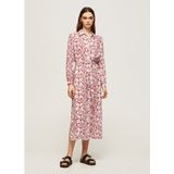 Jerseyjurk - Rood - Viscose - Lange Mouwen - Camouflageprint