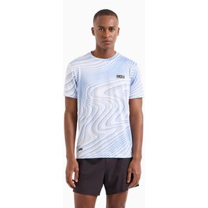 EA7voor mannen. 6DPT31_PJMEZ T-shirt met ronde hals van Dynamic Athlete in technische VENTUS7-stof, veelkleurig. (3XL), Casual, Sportief, Me