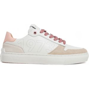 Pepe Jeansvoor vrouwen. PLS00014 Camden Seal Leren Sneakers Wit (41), Leer, Plat, Veters, Casual