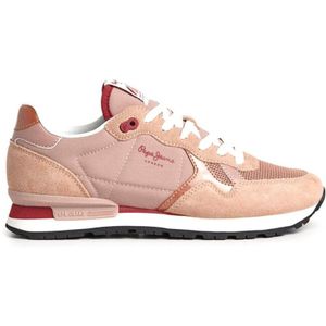 Pepe Jeansvoor vrouwen. PLS31522 Brit Jump naaktleren schoenen (39), Leer, Plat, Veters, Casual, Nude