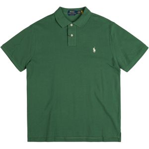 Polo Ralph Laurenvoor mannen. 710680784427 Groen mesh poloshirt (L), Casual, Katoen, Korte mouwen