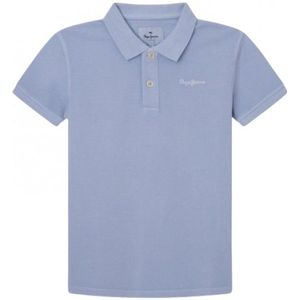 Pepe Jeansunisex voor kinderen. PB540837 Polo Oli Gd blauw (12años= 152cm), Casual, Korte mouwen, Biologisch katoen, Duurzaam, kinderkleding