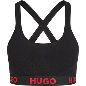 HUGOvoor vrouwen. 50469628 Beha Bralette Elastische Bralette Logo's zwart (XL), Casual, Katoen