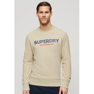 Superdryvoor mannen. M2013529A Sportswear los sweatshirt beige (L), Casual, Katoen, Lange mouwen