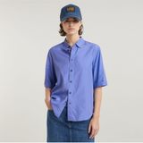 G-Star - D25240-4304-G691 - Military Button Down Overhemd - Blauw - Korte Mouwen