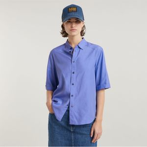 G-Star - D25240-4304-G691 - Military Button Down Overhemd - Blauw - Korte Mouwen