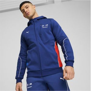 Pumavoor mannen. 62745604 Jas met capuchon BMW M Motorsport blauw (XXL), Casual, Sportief, Katoen, Meerdere sporten, Lange mouwen