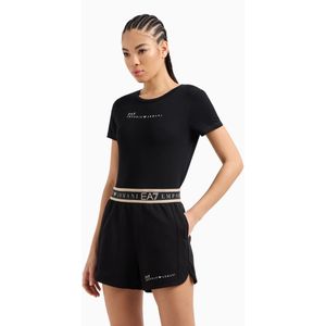 EA7voor vrouwen. 7W000280_AF12501 Korte broek Dynamic Athlete van technische stof Natural Ventus7 zwart (M), Sportief, Meerdere sporten, Pol