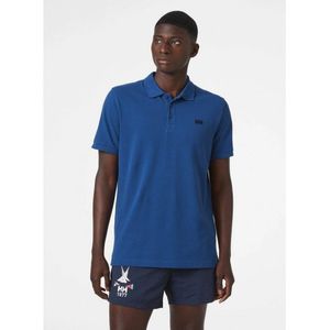 Helly Hansenvoor mannen. 33980 Transat marine polo shirt (S), Sportief, Katoen, Canalé, Buiten, Marineblauw