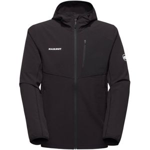 Mammutvoor mannen. 1014-03842 Jas met capuchon Madris Licht zwart (XL), Casual, Sportief, Meerdere sporten, Polyester