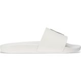 Polo Ralph Laurenvoor mannen. 809962615002 Teenslippers logo marine (43), Plat, Geen, Strandkleding, Marineblauw