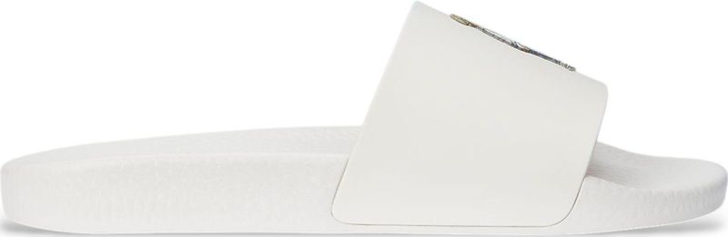 Polo Ralph Laurenvoor mannen. 809962615002 Teenslippers logo marine (43), Plat, Geen, Strandkleding, Marineblauw