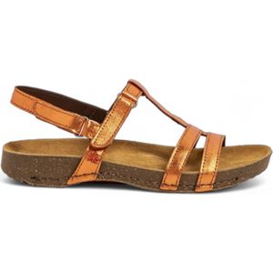 Artvoor vrouwen. 10946S060003_006 Leren sandalen 0946S I Breathe oranje (40), Leer, Plat, Klittenband, Casual