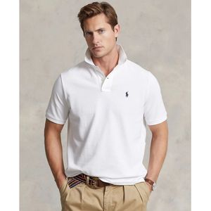 Polo Ralph Laurenvoor mannen. 710666997001 Basis poloshirt wit (S), Casual, Katoen, Korte mouwen