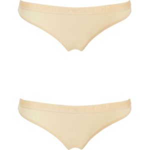 Emporio Armanivoor vrouwen. 163337_4R235 Set van 2 Nude Microvezel Braziliaanse onderbroeken (S), Homewear, Polyamide