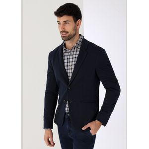 Bendorffvoor mannen. 880255519 Navy comfortabele casual blazer (S), Polyester, Marineblauw