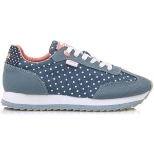 Mustangvoor vrouwen. 69145 Sportschoenen Nora Blauw (40), Stof, Plat, Veters, Casual