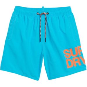 Superdryvoor mannen. M3010228A Sportkleding blauw zwempak (S), Strandkleding, Gerecycled polyester, Duurzaam