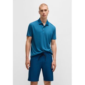 BOSSvoor mannen. 50525162 Paddytech blauw poloshirt (XXL), Casual, Polyester, Korte mouwen