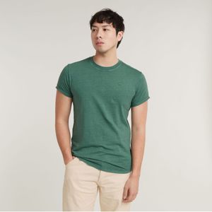 G-Starvoor mannen. D16396-2653-G472 T-shirt Wimpergroen (M), Casual, Katoen, Korte mouwen