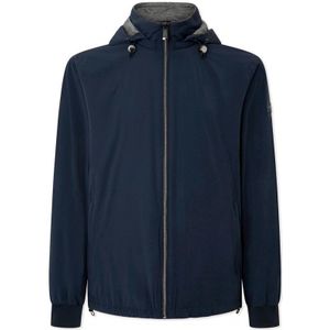 Hackett Londonvoor mannen. HM403005 Jackqueya HS Softshell marine (L), Casual, Polyamide, Marineblauw