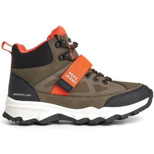 Pepe Jeansunisex voor kinderen. PBS30567 Schoenen Peak Offroad groen (34), Plat, Veters, Casual, kinderkleding