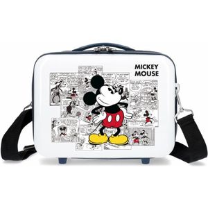 Joumma Bagsunisex voor kinderen. 2233921 ABS Toilettas MICKEY COMIC Aanpasbaar wit (OSFA), Blauw, Casual, ABS/polycarbonaat, kinderkleding