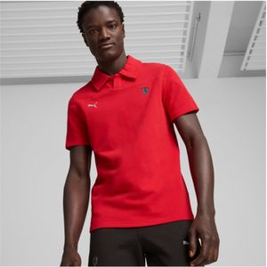 Pumavoor mannen. 62709602 Ferrari Style poloshirt rood (L), Casual, Katoen, Korte mouwen, Duurzaam